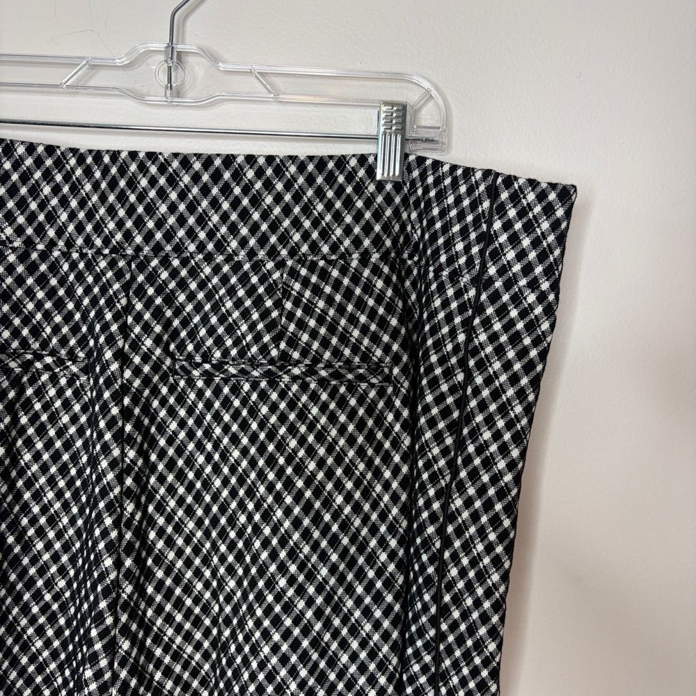 NWT Spanx Ponte Jacquard Wide Leg Pant Black White Plaid Size 3X - Picture 7 of 10